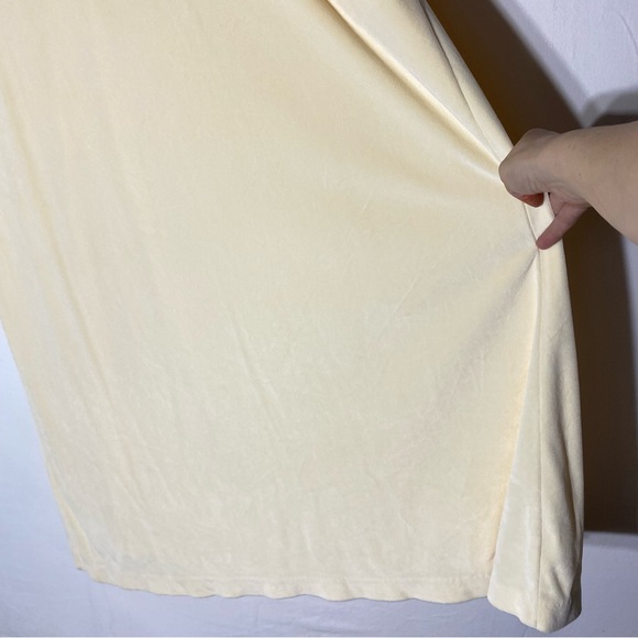 Vintage Conrad Elegant Cream Velvety Nightgown Housecoat Robe L - Picture 15 of 16